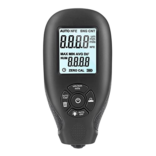 Medidor de espesor de pintura digital, calibrador para recubrimientos automotrices de 0 a 2000 μm con pantalla LCD miniatura 1