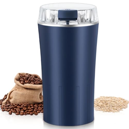 Lista de Molinillos de café eléctricos con piñones , listamos los 10 mejores. 34 MAIXONIC Molinillo Eléctrico Portátil 300W - Molinillo de Café y Especias con Cuchillas de Acero Inoxidable - Para Granos de Café, Especias, y Nueces (Azul)