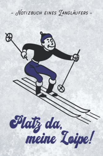 Geschenk für Langläufer: Langlauf Notizbuch kariert für Männer die im...
