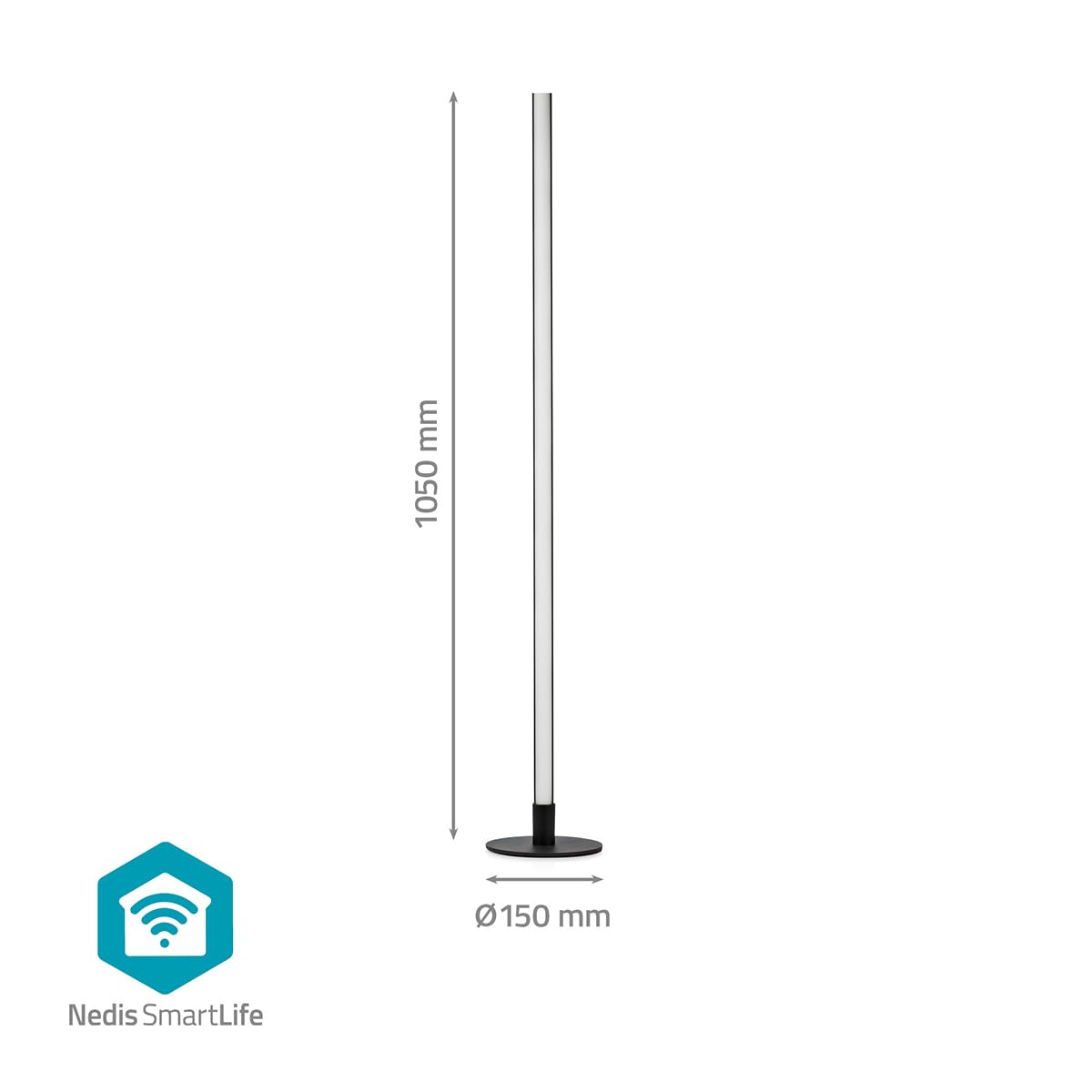 NEDIS SmartLife Stimmungslicht - Wi-Fi - Tube - 180 lm - RGBIC/Warm bis kühlen weiß - 2700-6500 K - 10 W - Metall/Silikon - 1 Stück