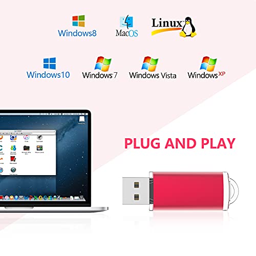 Kootion 2Gb Usb 2.0 Flash Drives 10 Pack Usb Flash Drives Pen Drive Memory Stick Thumb Drive Usb Drives, Red #TOP5