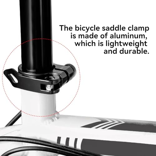Fahrrad Sattelklemme mit Schnellspanner Aluminium Legierung Sattelklemme,Sattelklemme Schnellspanner Sattelstütze Sattelstützenklemme für Rennrad und MTB (Schwarz, 31.8mm)