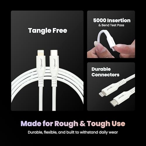 Image of Nextech 20W USB-C to 8 Pin Fast Sync & Charge Cable | USB C to Lightning Cable 1.2M | iPhone Fast Charger Cable for iPhone 14 /13 /12 /12 Pro Max /iPad & More
