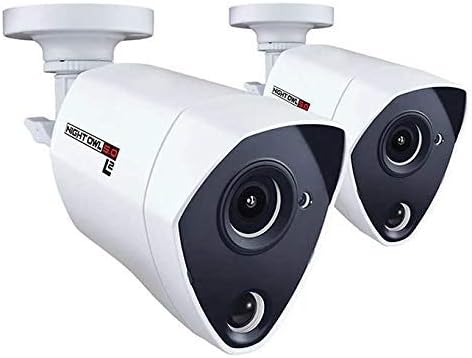 Night Owl Security 2 Pack Add-on Extreme HD 5MP Dual Sensor and L2 Color Boost Wired Infrared Camera (White)