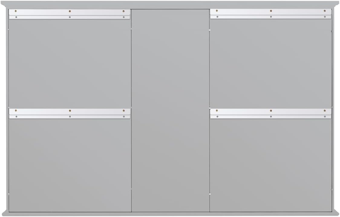 Back view of the WELLFOR medicine cabinet showing mounting rails
