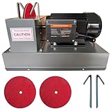 Goldsand Lawn Mower Blade Sharpener, 1HP 750W Lawnmower Blade Grinder Professiona with 9-inch Red Ceramic Grinding Wheel, for High/Low Lift Blades, Gator Blades, Flat Blades