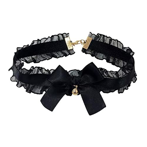 WaTudouYe Gargantilla de encaje elegante con cascabeles, gargantilla gótica, gargantilla vintage, gargantilla, cadena corta, gargantilla, gargantilla, gargantilla, gargantilla, gargantilla,