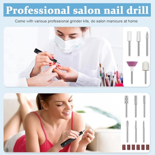 MAYCREATE® Cordless Nail Drill Machine with Drill Bit Kit Professional Adjustable Nail Drill Machine for Gel Nail, Nail Extension, Salon Nail Drill Machine Electric Manicure... - Image 7
