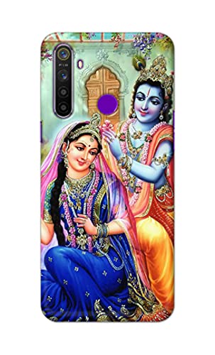 Image of Printed Hard Back Cover Case for Realme 5 | Realme 5s | Realme 5i | Realme Narzo 10 Back Cover (Radha Krishna) -1803