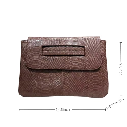 Image of Women Classic Crocodile Pattern Faux Leather Clutch Purse Oversized Female Shoulder Bag Messenger Handbag