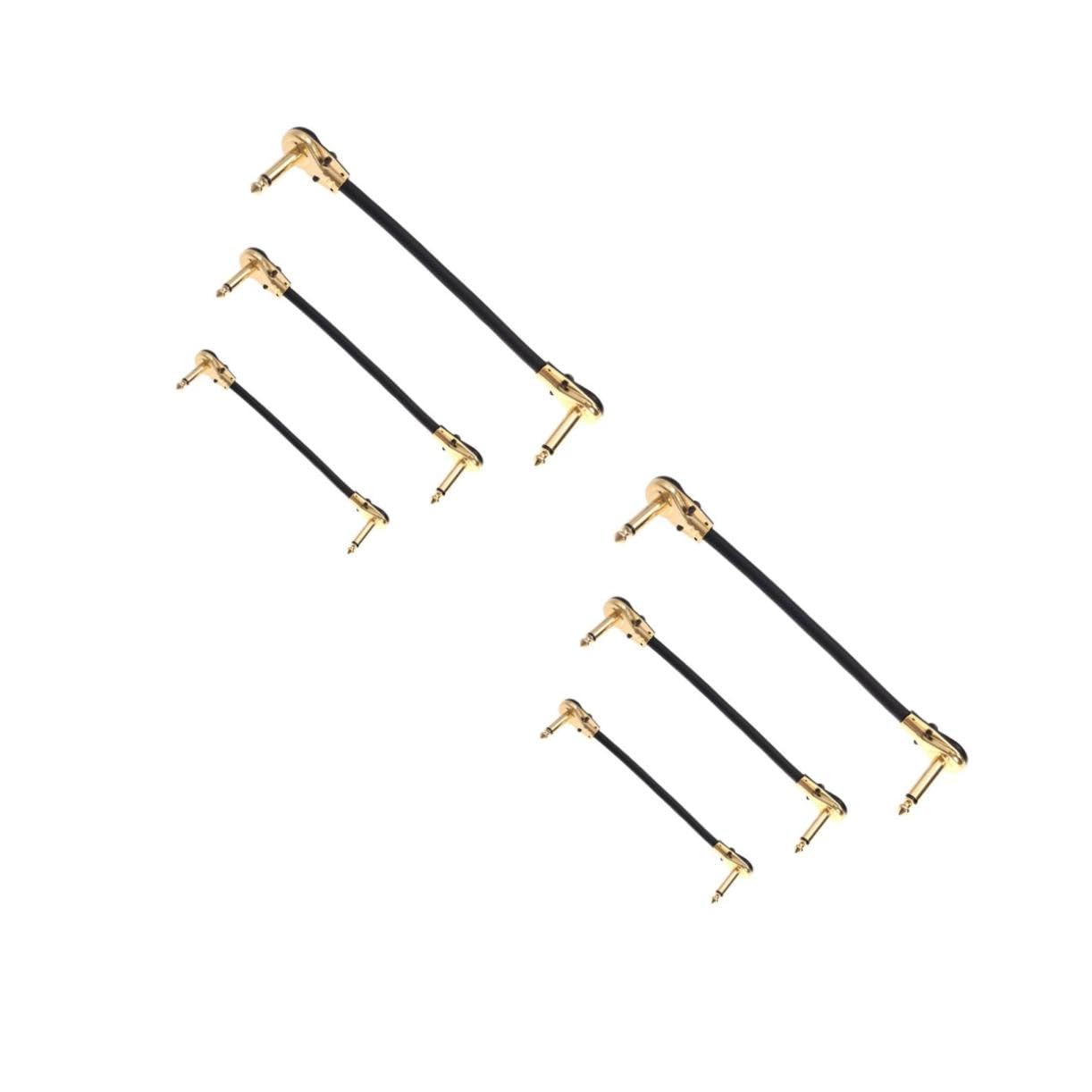 Toddmomy 2 Series Cable De Audio Para Guitarra De Conector Plano Accesorio De Guitarra Eléctrica Transmisión Confiable Y Práctica 3 Piezas*2
