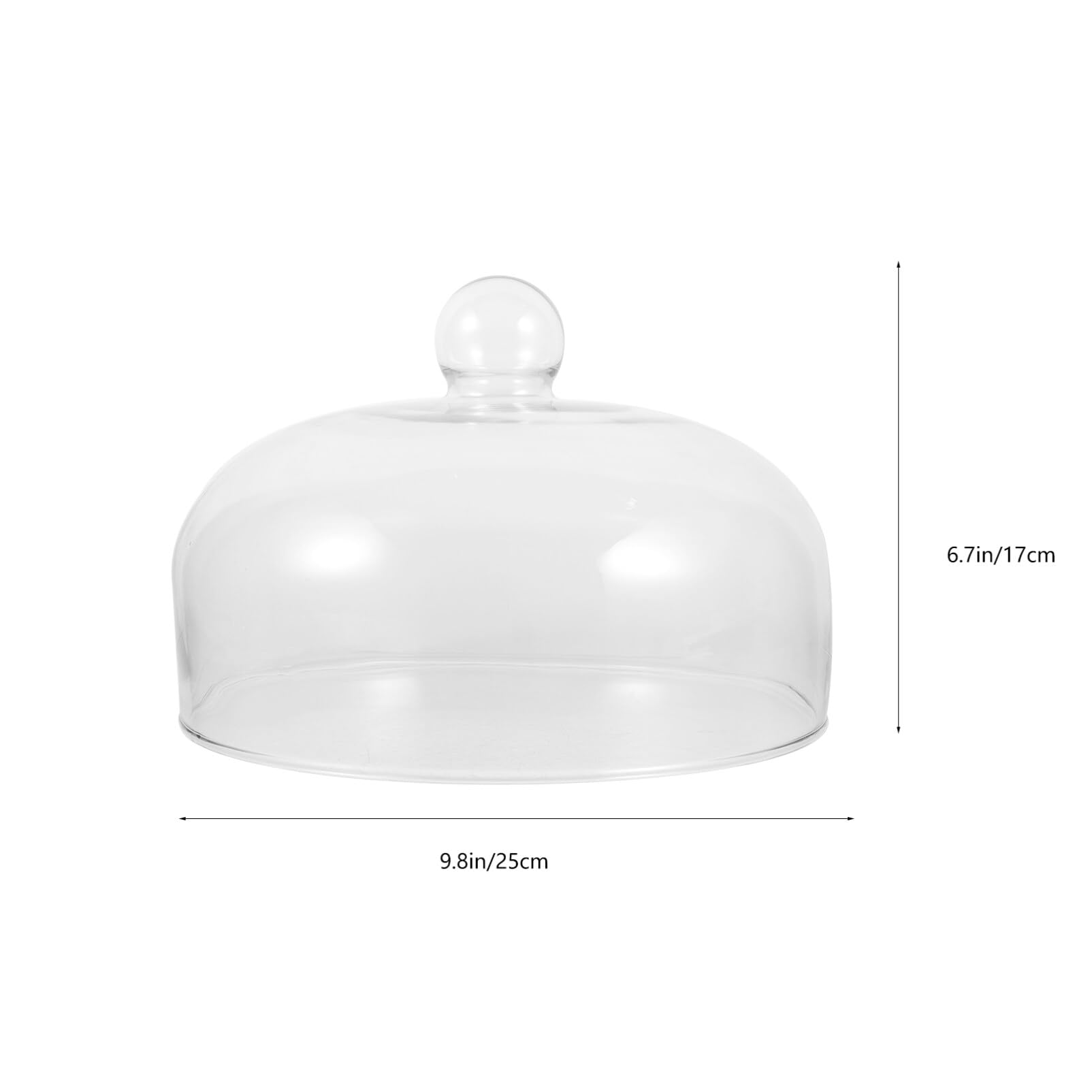 Yardwe Cubierta De Cúpula Para Tartas Cubierta De Cristal Para Exhibición De Tartas Con Asa Cubierta Transparente Para Platos De Comida Y Aperitivos Para Postres De Tartas (9 Pulgadas)