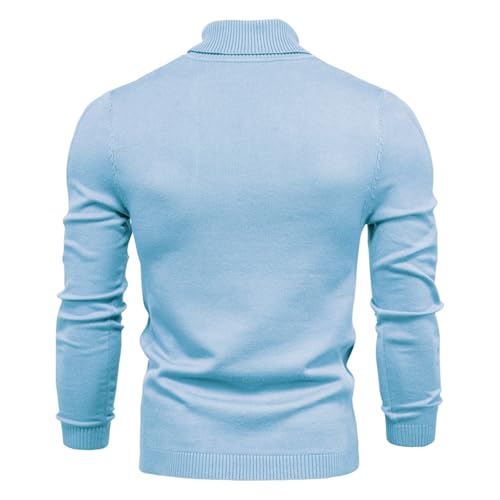 Men High Neck Sweater Long Sleeve Slim Fit Fall Sweater Casual Thermal Sweater Mock Neck Lightweight Pullover Sweater2