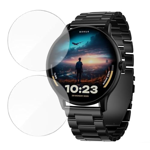 Image of 2 Pack| Smartwatch Screen Sport Watch Protector For Boult Dire |1.38 inch| | Flexible TPU Film, 9H Scratch Resistant, Bubble Free Installation - Not Tempered Glass
