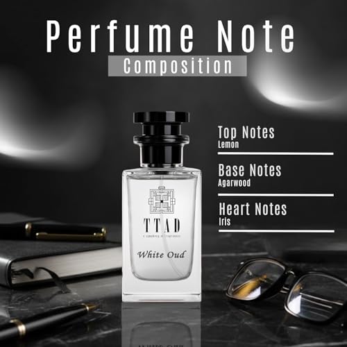 Image of TTAD Men White Oud Luxury Perfume for Men 100ml | Long Lasting Arabic Eau De Parfum | Premium Oud Fragrance with Lemon, Iris & Agarwood Notes | Elegant Daily & Evening Perfume for Men