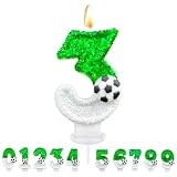Candeline Compleanno con Calcio, Decorazioni Compleanno, Candelina 3 anno