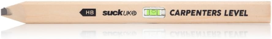Carpenters Pencil | Wooden Pencil With Spirit Level | Carpenters Gifts | Builder Pencils | Construction Tools | Novelty Spirit Level | Marking Tools | Fathers Day Gift | Gardening Essentials