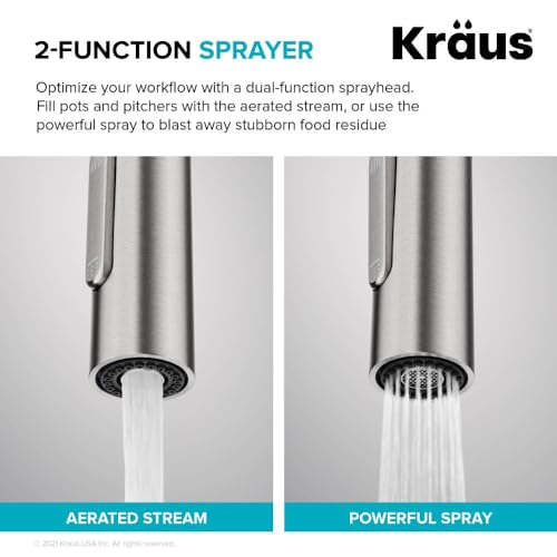 KRAUS Spot Free Stainless Steel 16 in Pull Down Kitchen Faucet KPF-3104SFS - image 8