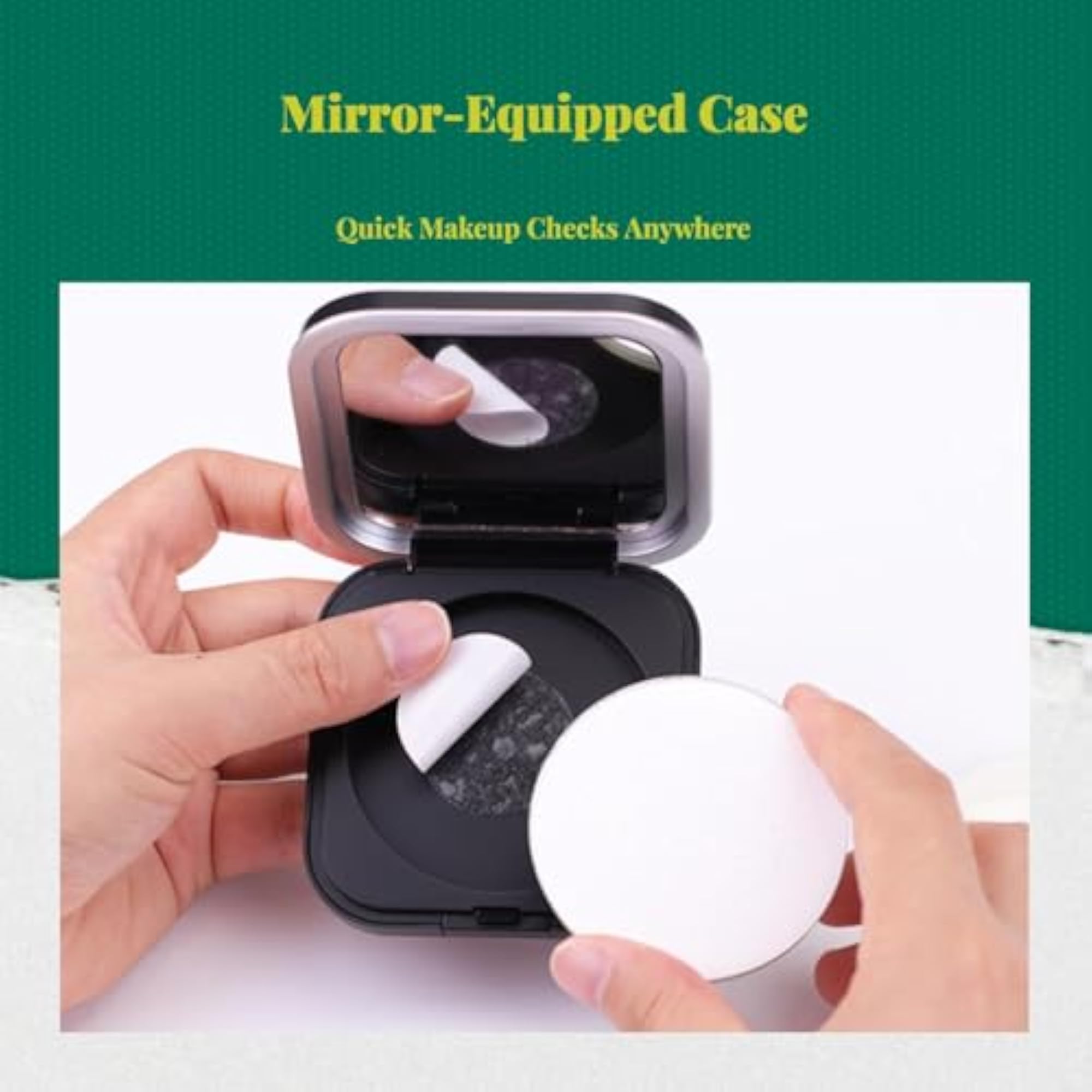 Portable Refillable Holder Case with Mirror