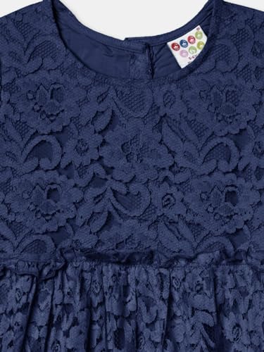 Image of ZION Girls Lace Dress with Bell Sleeves & Ruffles | Perfect for Every Occasions | 2-14 Years, Multiple Colors
