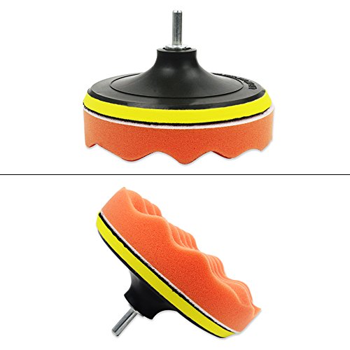 Coceca 7Pcs 6 Inch Drill Buffer Attachment With Buffing Wheel, Sponge And Wool Polishing Pad Set With M14 Drill Adapter #TOP4