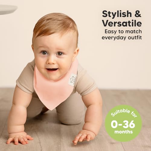 Image of KeaBabies 8pk Organic Baby Bandana Bibs for Drooling and Teething (Dew)
