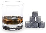 Xcellent Global Best Whiskey Stones - Soapstone Whiskey Rocks and a Velvet Bag - 9 Piece Gift Set Chilling Your Drink without Diluting - Perfect as New Years, Christmas, Valentine's Day, Wedding, Father's Day, Birthday or Gift Card Idea for Him or for Your Next Cocktail Party M-HG066