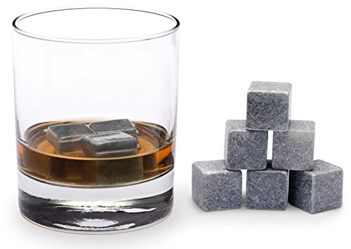 Xcellent Global Set of 9 Whiskey Chilling Rocks Soapstone Whiskey Stones Perfect for Wedding, Father's Day, Birthday or Gift Idea for Him, Carrying Bag Included M-HG066