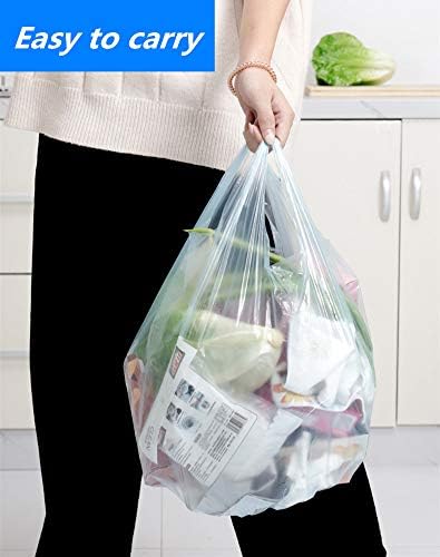 Bin Bags With Handles,100 Bags 20L,Small Strong Trash Bag Bin Liners, Kitchen Bathroom Garden Garbage Waste Rubbish Bags