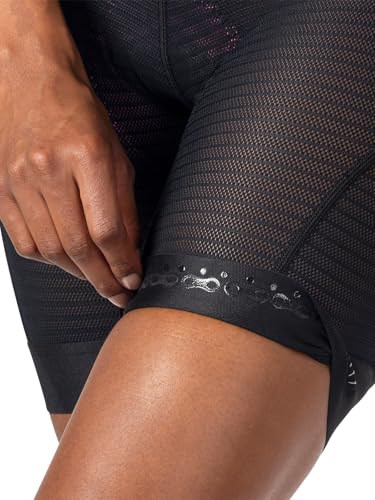 Terry Ultramesh Liner Roupa íntima feminina acolchoada para ciclismo curta, faixa de perna de silico