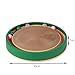YPDOPORA Round Cat Scratching Board, 3 in 1 Round Scratching Pad, Interactive Cat Toy Track with Balls, Cat Scratcher Cardboard for Indoor Cats Grinding Claw,Green