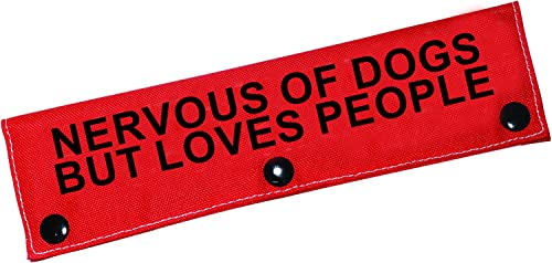 Funny Dog Leash Sleeve Nervous Of Dogs But Loves People Dog Leash Wrap Sleeve Pet Birthday Gift for Pets (Nervous Of Dogs-Sleeve)