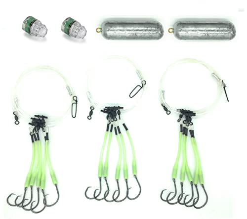 End Game Tackle Company Deep Drop Glow Sleeve Bundle - 3