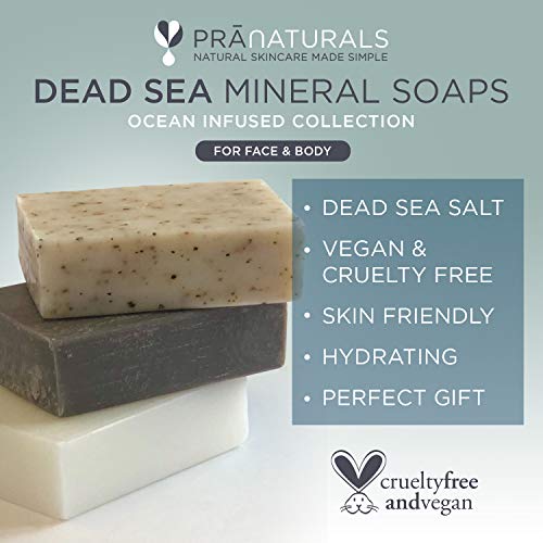PraNaturals Dode Zee zeep - 70g Per Zeep - Ocean Infused Collectie – 3 Pak met Verschillende Smaken - van Nature Rijk… - Image 3