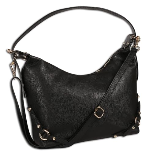 Sac à bandoulière en cuir pour femme noir OTT858SS1 chic