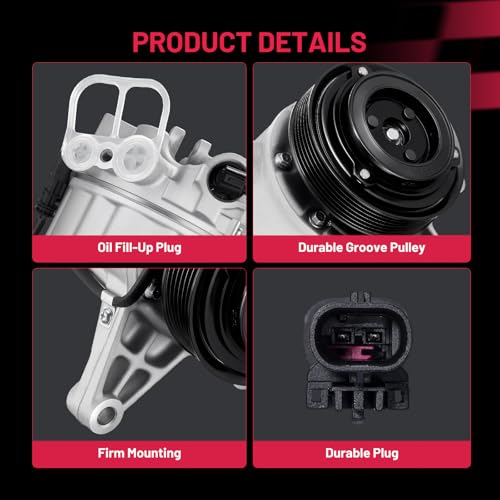 Image of BDFHYK 68221 AC Compressor with Clutch Compatible with Buick LaCrosse