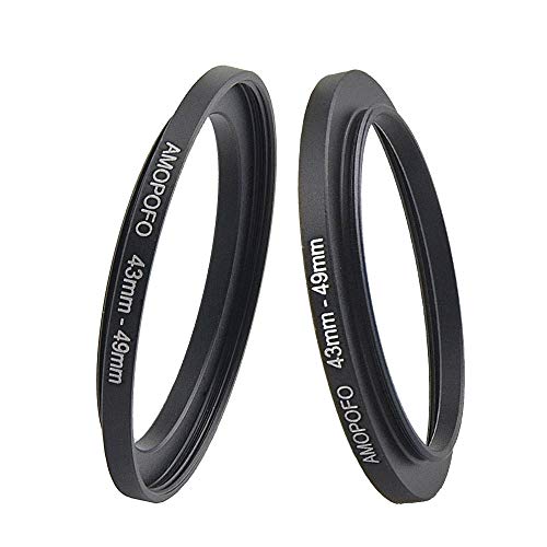 Image of 43mm Lens to 49mm Camera Filter Ring Compatible with for All Brands 43mm Lens and 49mm UV,ND,CPL Camera Filter Accessories