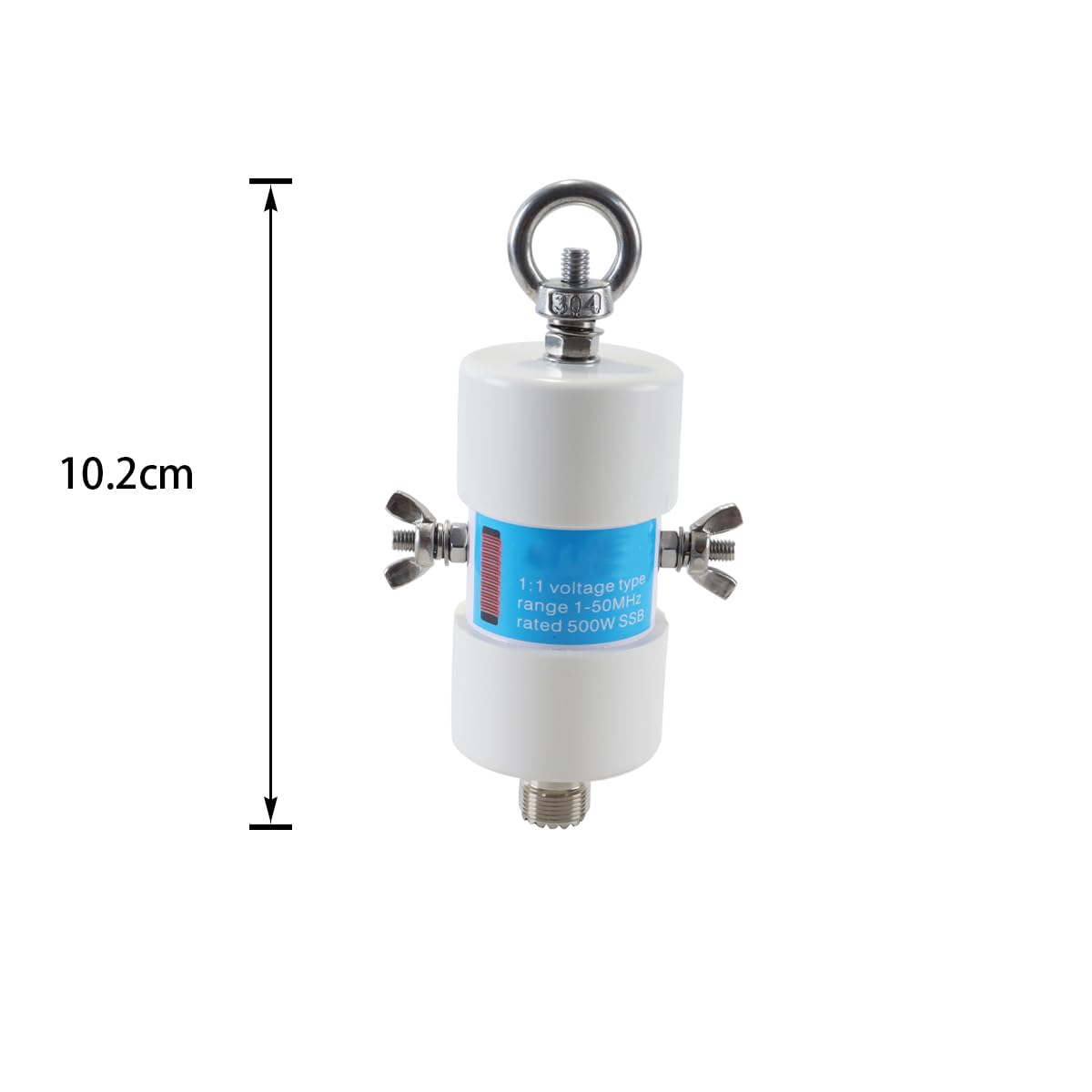 Ubric Balun Radio à Ondes Courtes Antenne 1:1 Balun Plage de fréquence 1-50 MHz 500 W Antenne Radio Amateur avec Prise UHF
