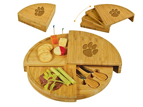 NCAA Clemson Tigers Officially Licensed Multi Level Swiveling Patented Cheese Board 14