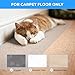 FFPDYBEST Pet Carpet Protector - Doorway Scratch Guard for Dogs & Cats, Heavy-Duty PVC Runner, Clear, 14.9”x43.3”, Cut to Fit, Non-Toxic, Waterproof (Clear, 1 PC)