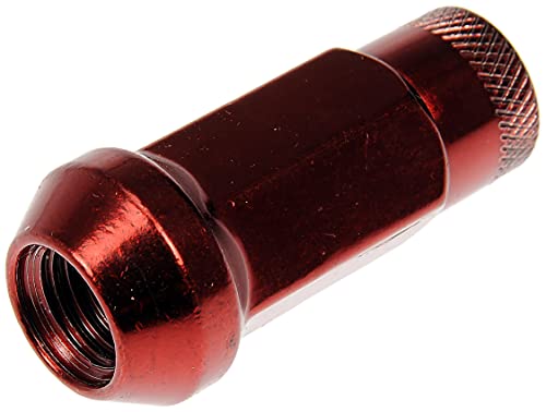 Image of Dorman 713-385E Red Open End Knurled Wheel Nuts Compatible with Select Models, 20 Pack