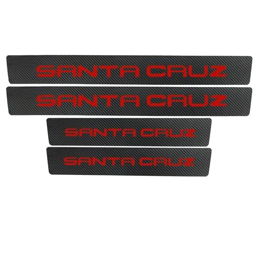 for Santa Cruz Door Sill Protector Accessories Car Door Sill Guard Decoration(Red)