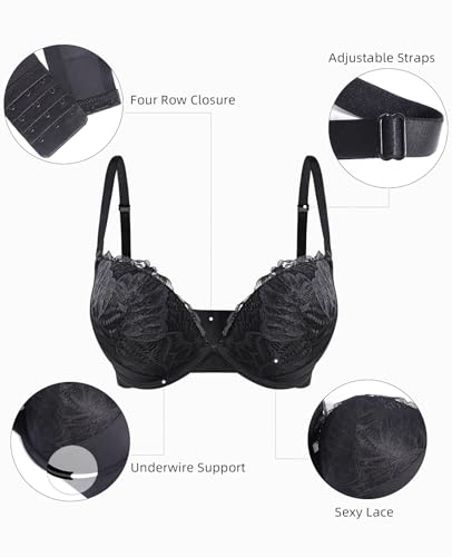 Image of Upushall Push Up Padded Bra Plunge T-Shirt Bras for Women Add 2 Cup Sizes