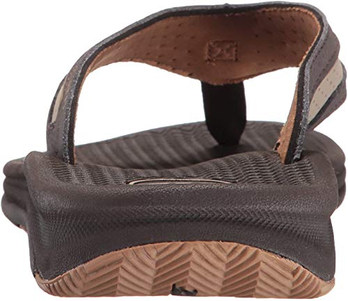 Reef Men's Flex Flip Flop, Dark Brown/Tan, 13