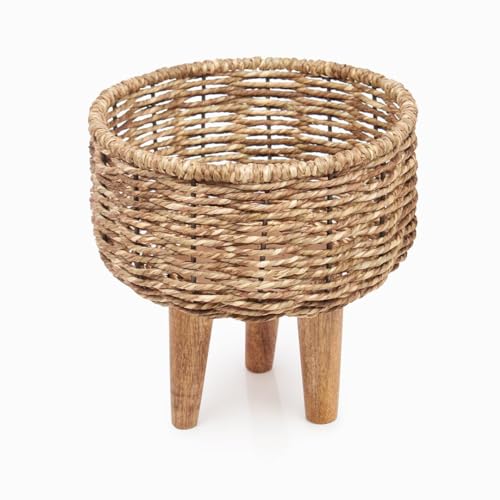 Inspired Homeware Jute Woven Planter Set Of 3, Wicker Jute Decorative Planter, Rustic Indoor Planter For Living Room, Office, Garden Or Balcony thumb #4