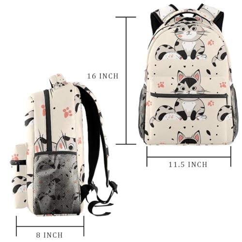 Sac à dos de voyage avec porte-bouteille chat calicot enfant - 2