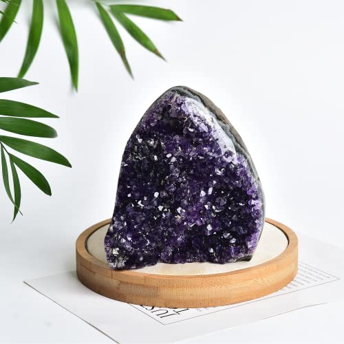 Jic Gem AM72 Natural Polished Amethyst Crystal Geode Deep Purple Uruguay Amethyst Cluster Large Amethyst Rock thumb #7