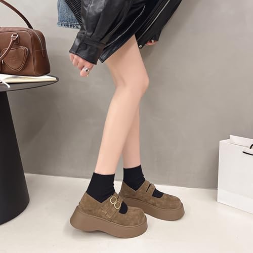 Women Penny Loafers Casual Hollow Out Slip On Chunky Platform Loafers Work Shopping Travel Shoes (Yellow,8.5)3