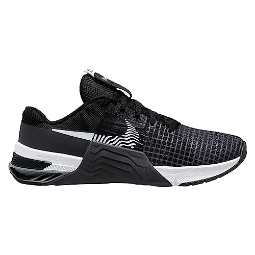 Nike Womens Metcon 8 Trainers Shoes, Black/White-DK Smoke Grey, 7.5 M US
