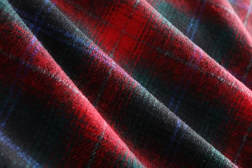 Plaid Skirt for Women Wool Fall Winter Long Pleated Skirts4